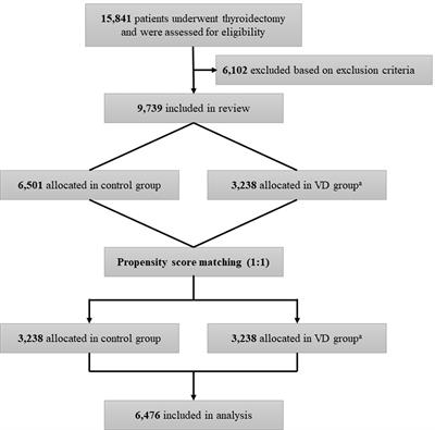 The association between vitamin D supplementation and the long-term prognosis of differentiated thyroid cancer patients: a retrospective observational cohort study with propensity score matching